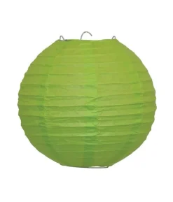Lime rispapirlampeskærm, 25 cm