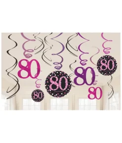 Loftspiraler 80 år Pink Sparkling