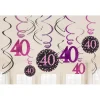 Loftspiraler 40 år Pink Sparkling