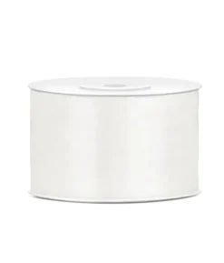 Lys creme satinbånd, 38 mm