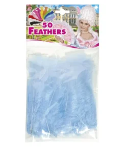 Lyseblå fjer, 50 stk