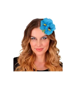 Lyseblå hawaiiblomster med klips