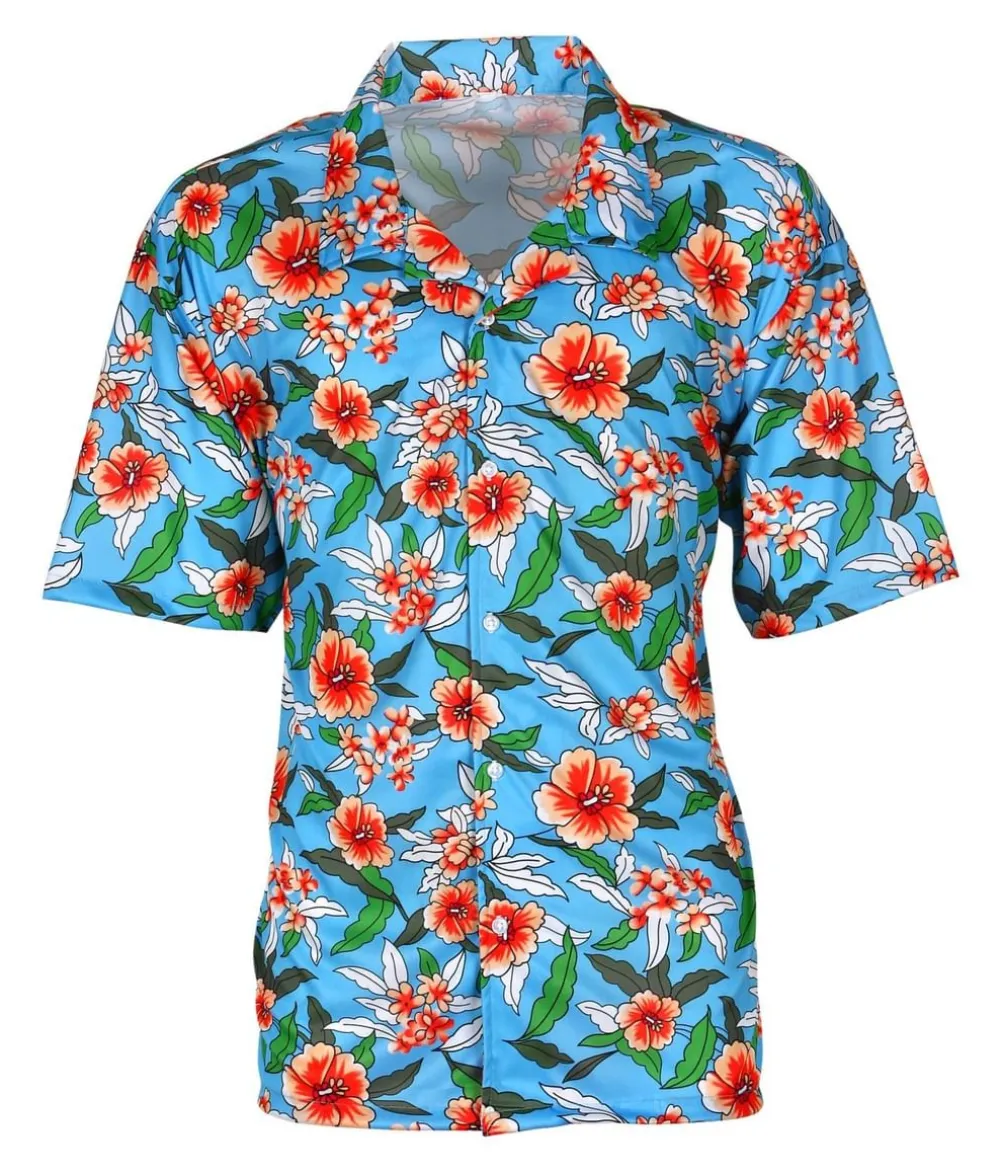 Lyseblå Hawaii skjorte