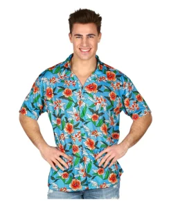 Lyseblå Hawaii skjorte