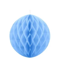 Lyseblå papirvæv kugle, 20 cm