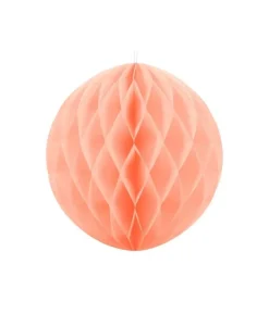 Lys fersken papirvæv kugle, 40 cm