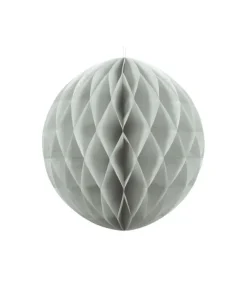 Lys grå papirvæv kugle, 10 cm