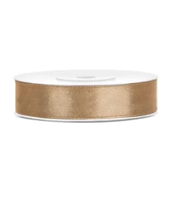 Lys guld satinbånd 12mm