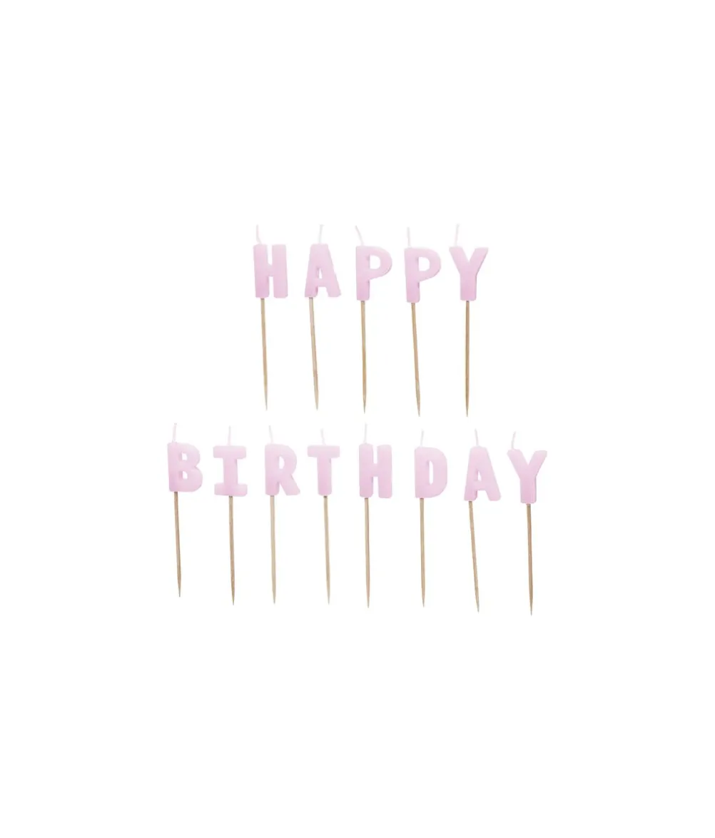 Lys lilla kagelys Happy Birthday