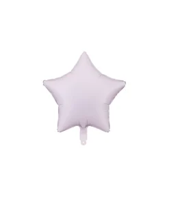 Lys lilla stjerne folieballon, 48 cm