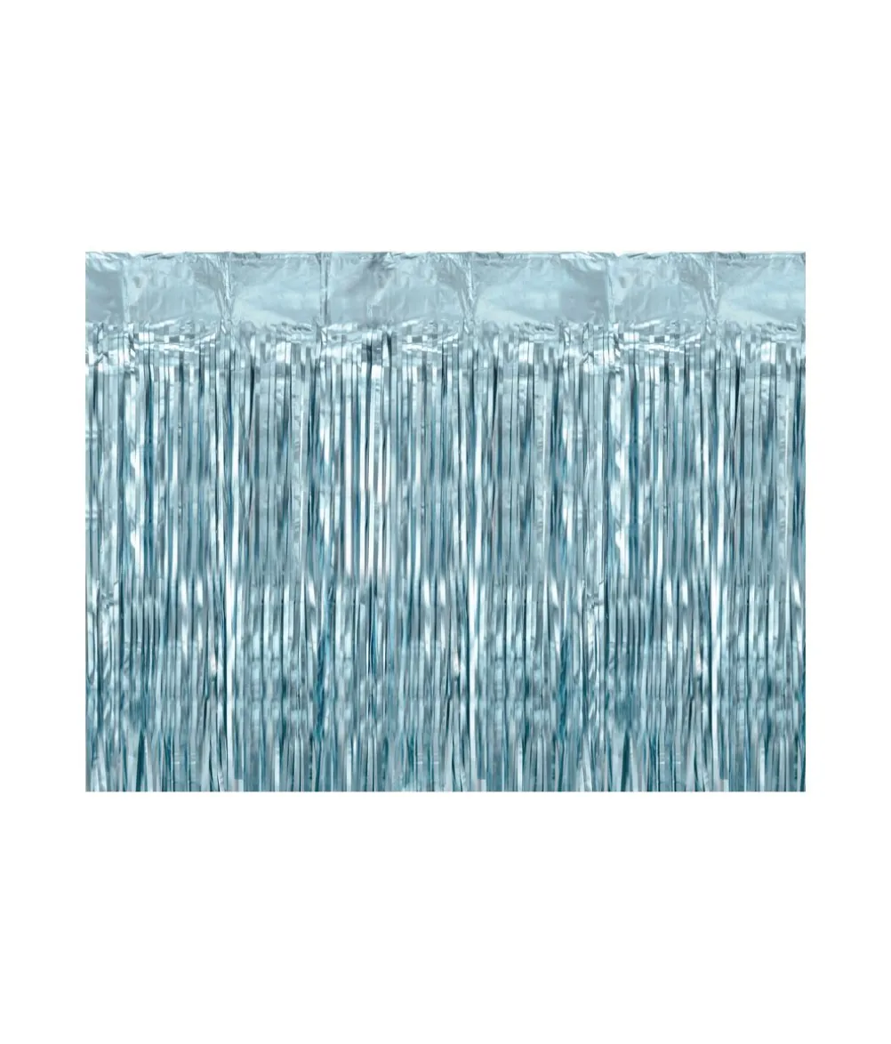 Mat blå foliegardin, 100 x 200 cm