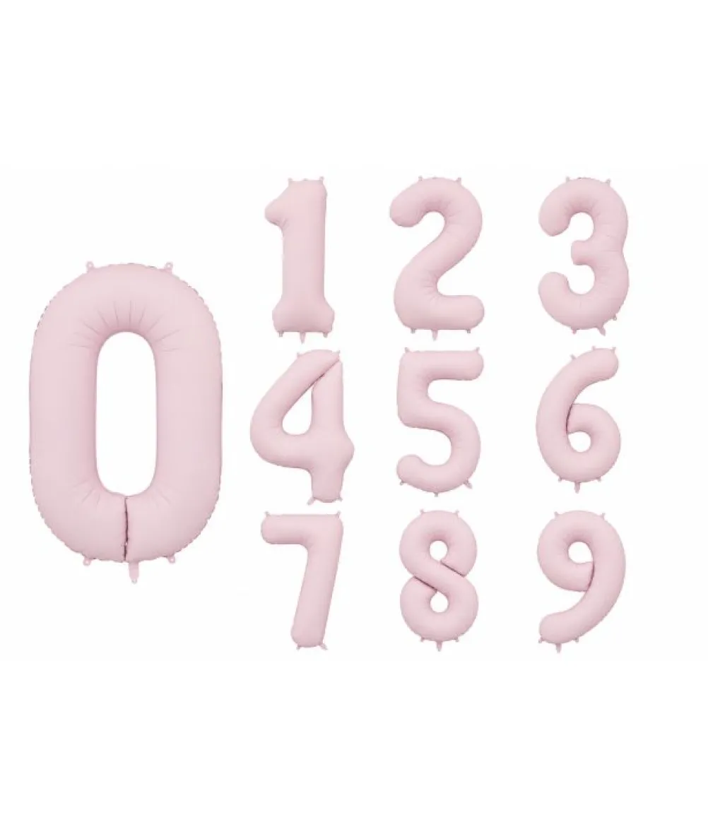 Mat pink talballoner, 86 cm