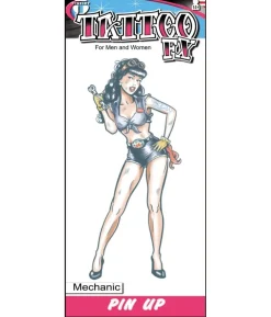 Mechanic Pin Up tatovering