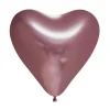 Mirror rose gold hjerte balloner, 6 stk