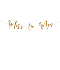 Miss to Mrs banner, rose gold
