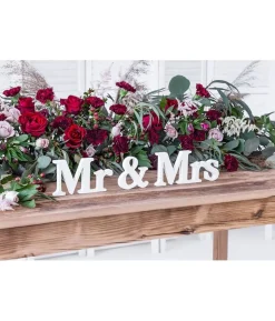 Mr & Mrs dekoration i hvid