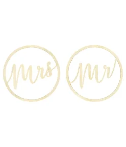 Mr & Mrs dekoration i træ