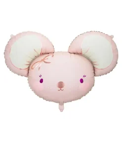 Mus folieballon, lys pink