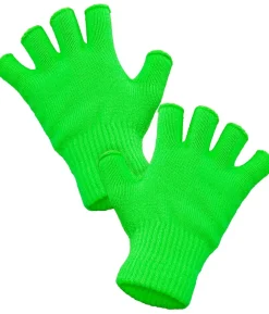 Neongrønne fingerløse handsker