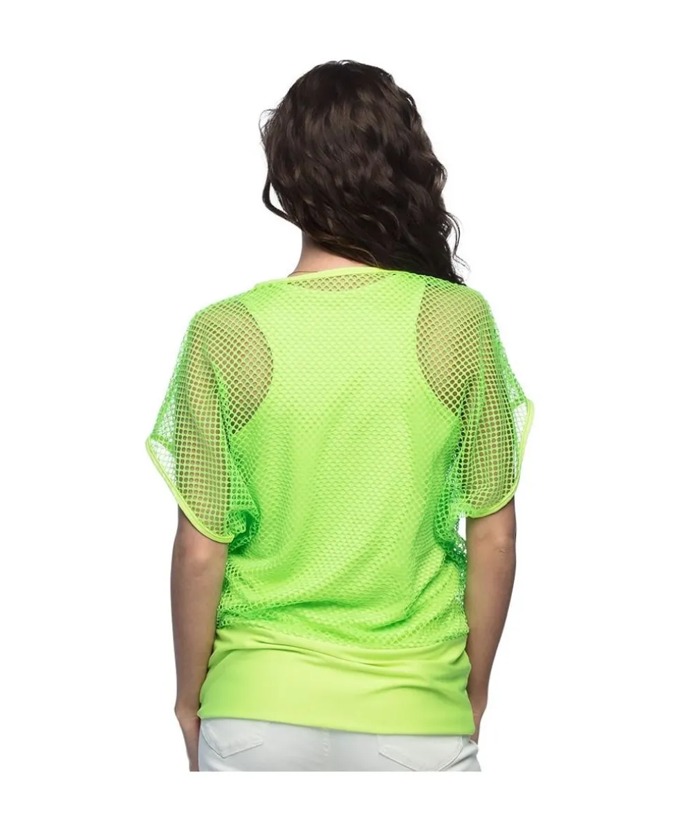 Neon grøn netbluse