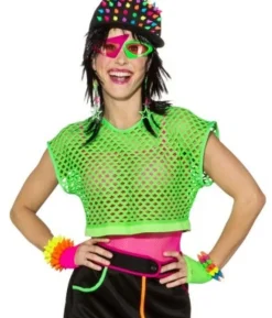 Neongrøn net top