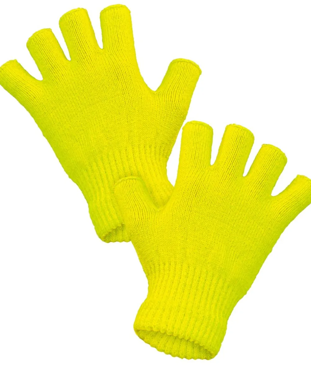 Neon gule fingerløse handsker