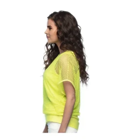 Neon gul netbluse