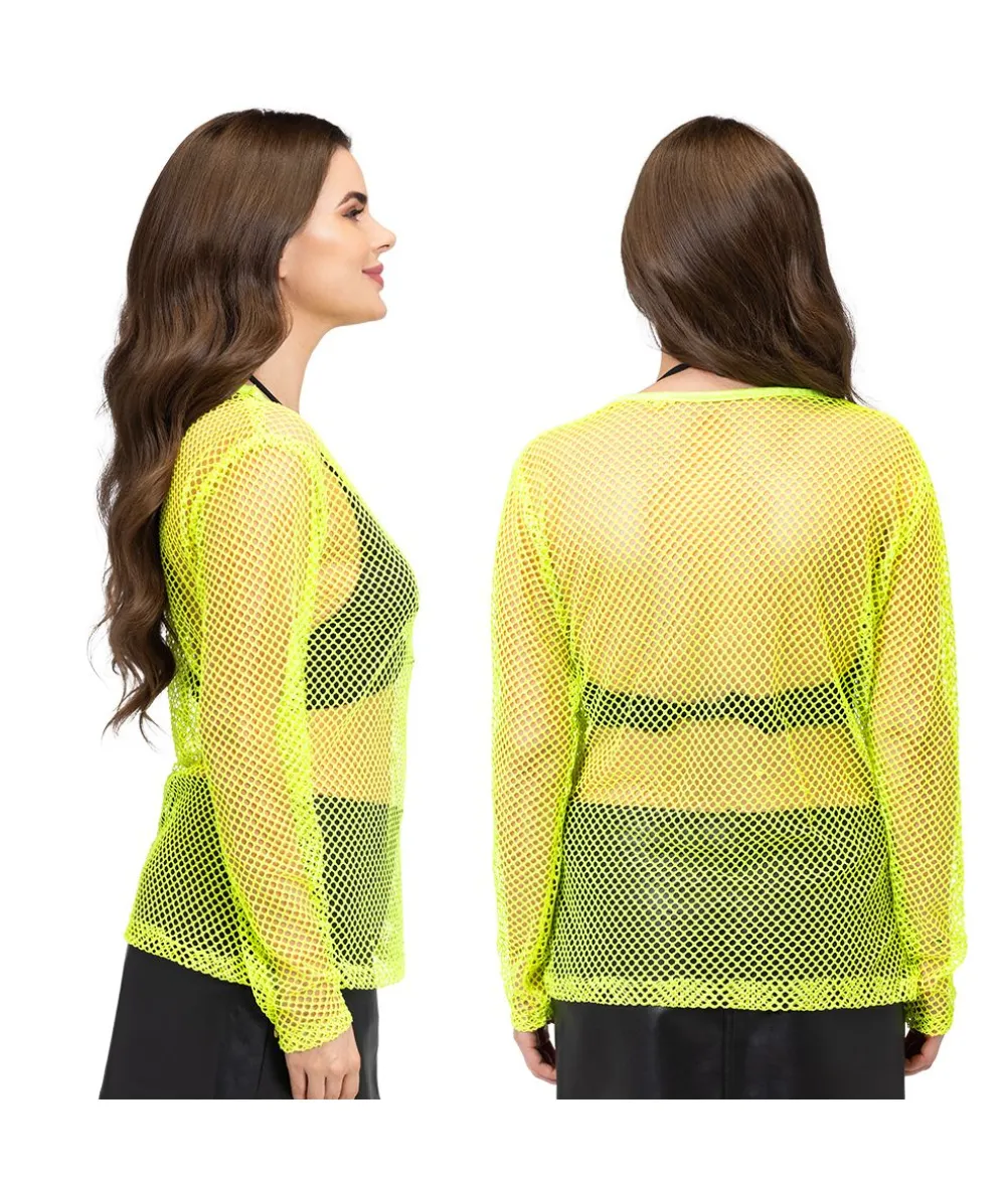Neongul netbluse