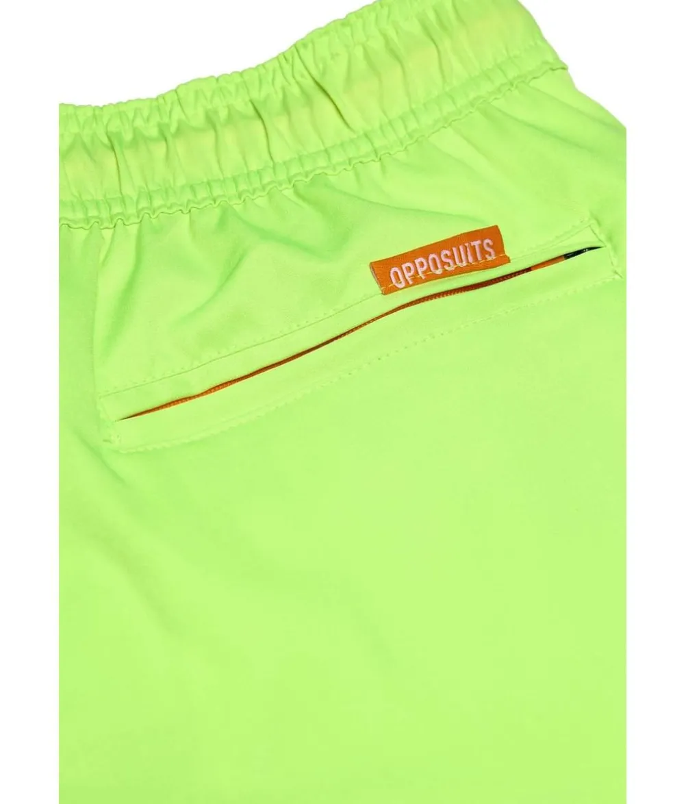 Neon lime badeshorts