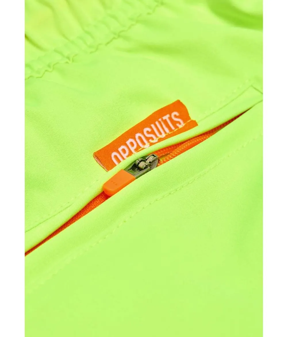 Neon lime badeshorts