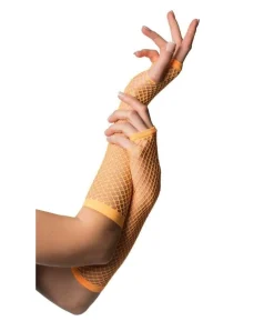 Neonorange fingerløse nethandsker