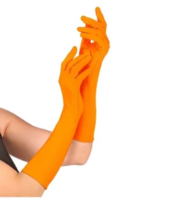Neon orange lange handsker