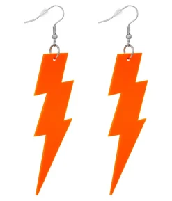 Neon orange lyn øreringe