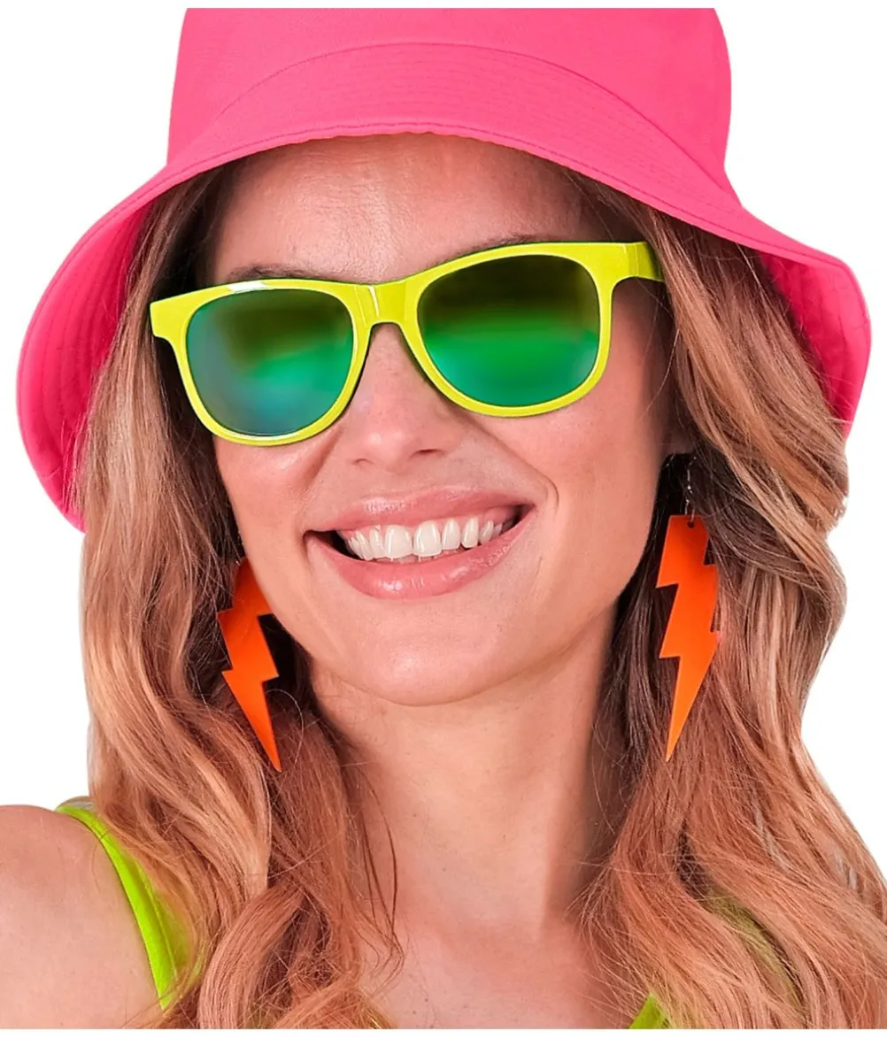 Neon orange lyn øreringe