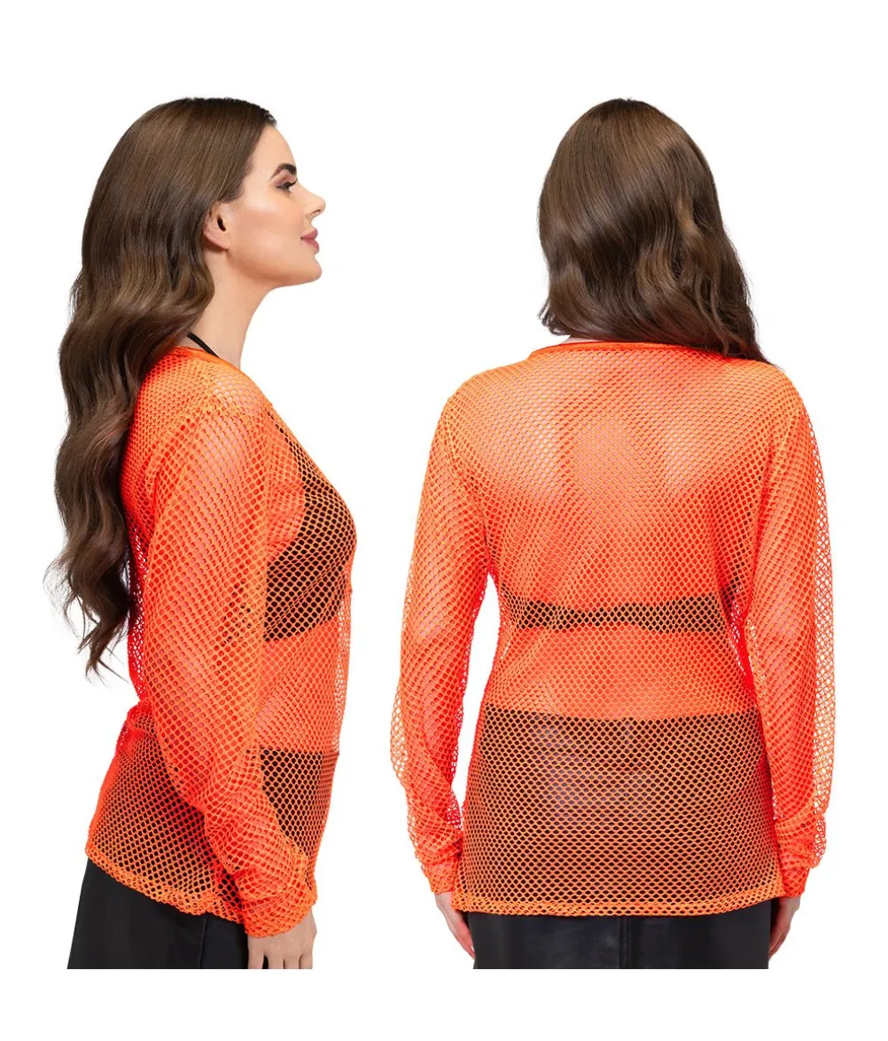 Neonorange netbluse