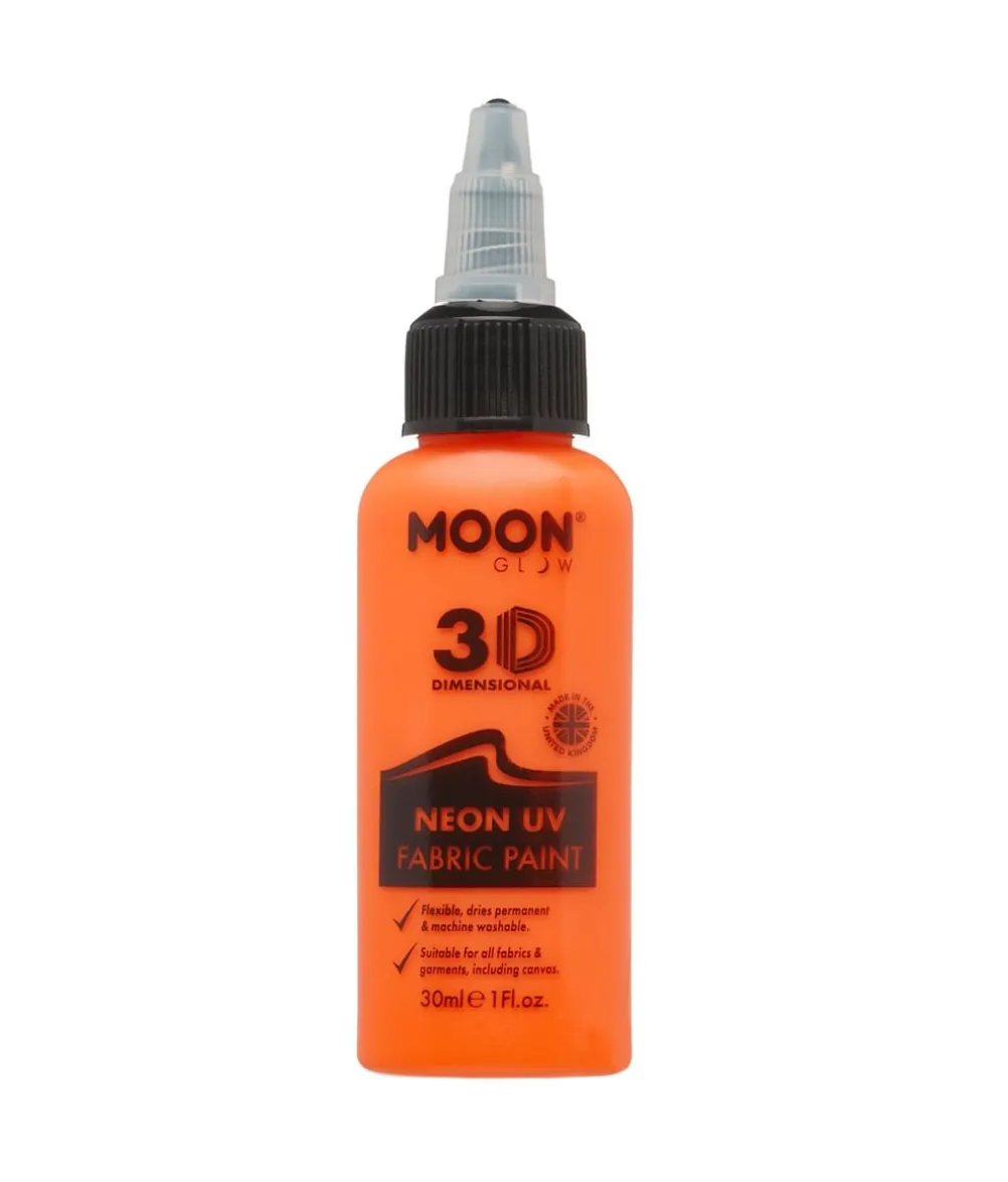 Neon orange UV stofmaling, 30 ml