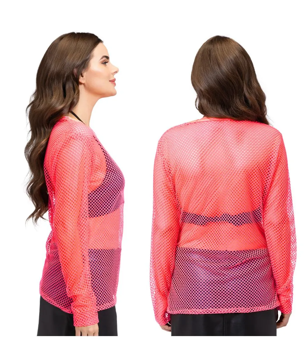 Neonpink netbluse