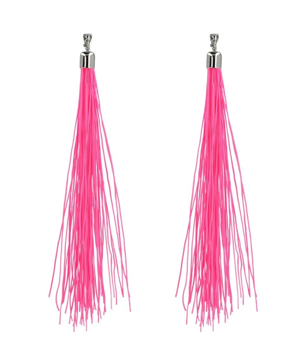 Neonpink snor øreringe