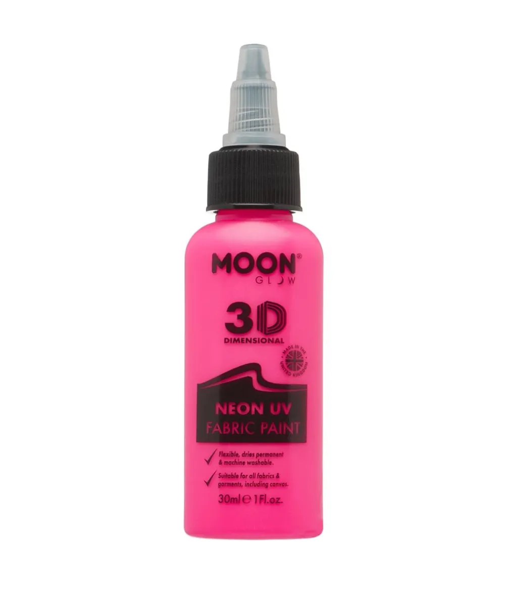 Neon pink UV stofmaling, 30 ml