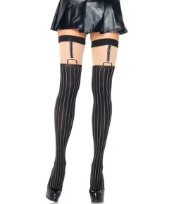 Nålestribet stocking