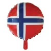 Norsk flag folieballon, 46 cm