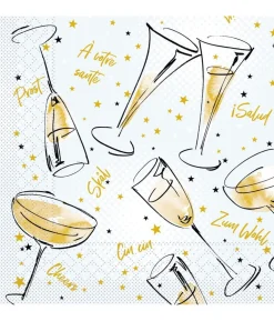 Nytårsservietter Cheers, 100 stk