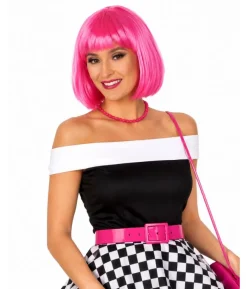 Off shoulder bluse, sort og hvid