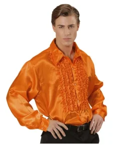 Orange flæseskjorte