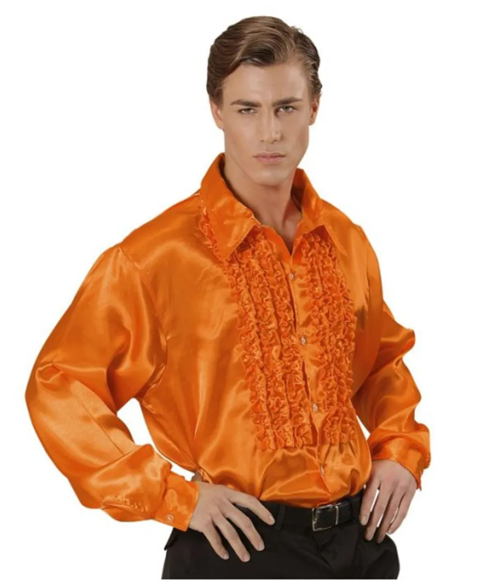 Orange flæseskjorte