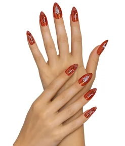 Orange jule negle, 12 stk