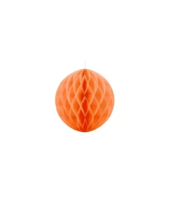 Orange papirvæv kugle, 20 cm