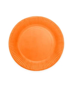 Orange paptallerkner, 23cm 8 stk