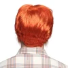 Orange paryk med skæg