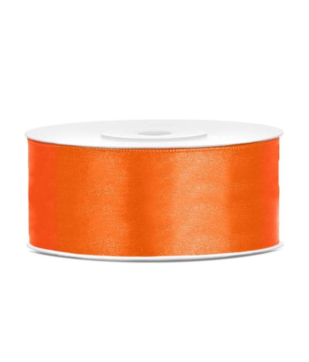 Orange satinbånd 25mm